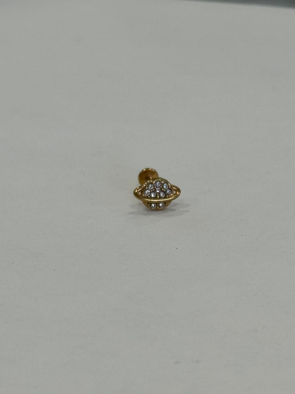 Planeta zirconias. Piercing de acero quirúrgico 316L - piercings Mundo Chic