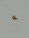 Medio aro con zirconias. Piercing labret acero quirúrgico 316L. - piercings Mundo Chic