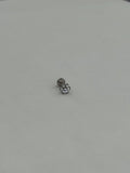 Flor plateada con zirconias. Piercing de acero quirúrgico 316L - piercings Mundo Chic