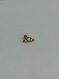 Arco con zirconias y balines minis. Piercing de acero quirúrgico 316L - piercings Mundo Chic