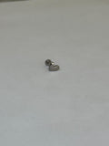 Corazon desigual plateado. Piercing labret de acero quirúrgico 316L - piercings Mundo Chic